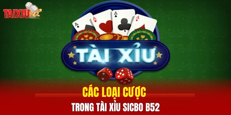 Các loại cược trong Tài Xỉu Sicbo B52