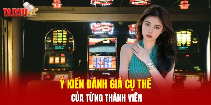 Ý kiến đánh giá cụ thể của từng thành viên